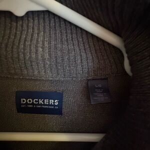 Dockers Men's Charcoal Crewneck Sweater